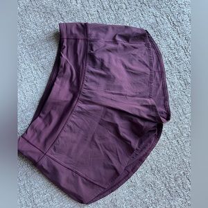 Lululemon Run Times 4” shorts Burgundy Size 8